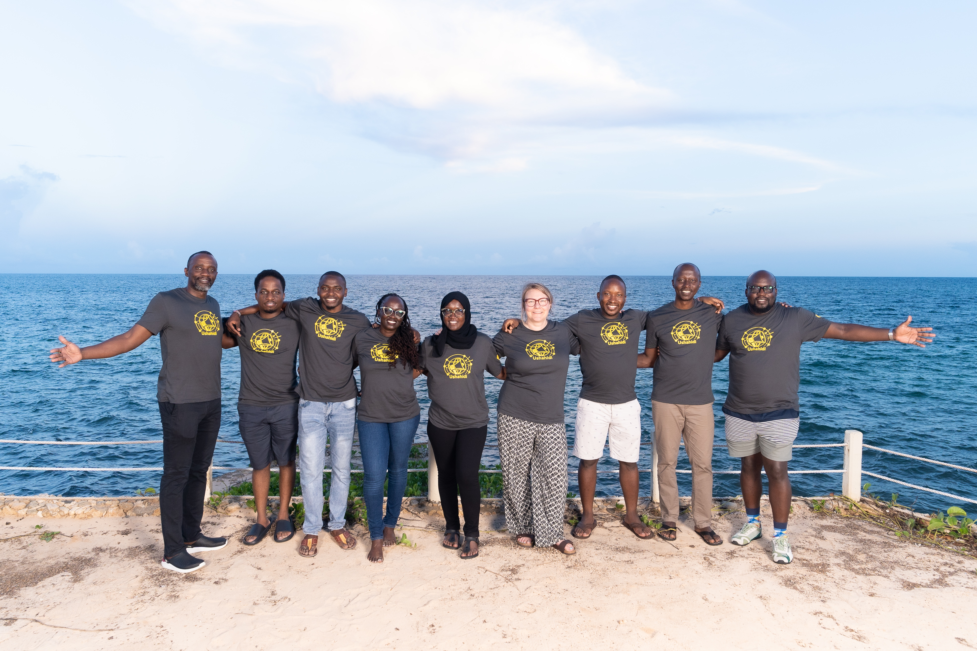The Ushahidi Team standing together
